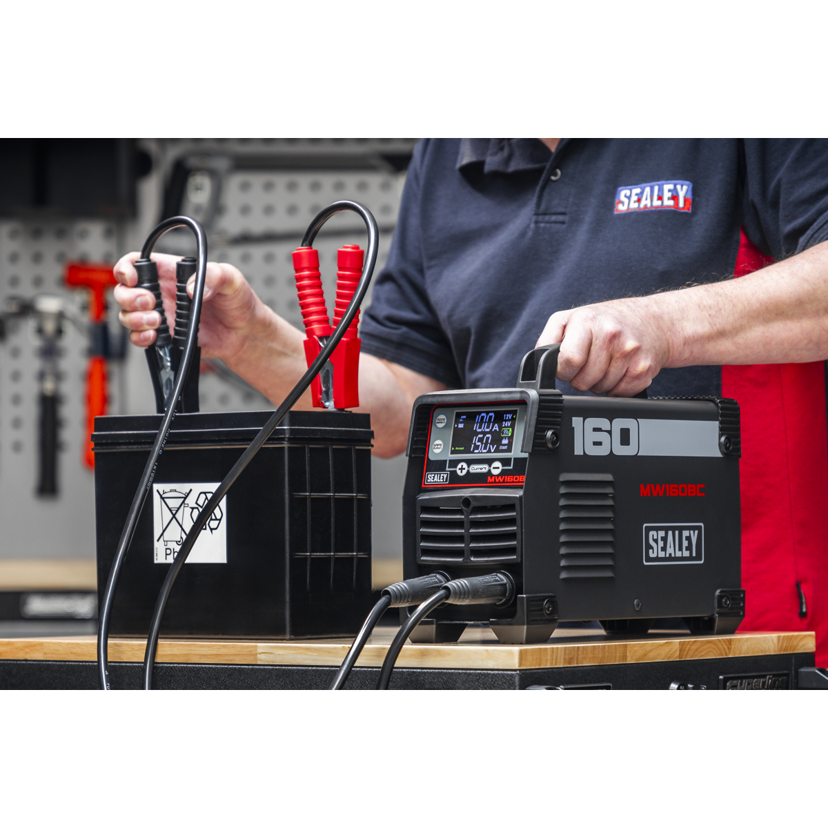 Sealey MW160BC MMA/ARC Inverter Welder 160A & Battery Charger/Starter 200A 230V