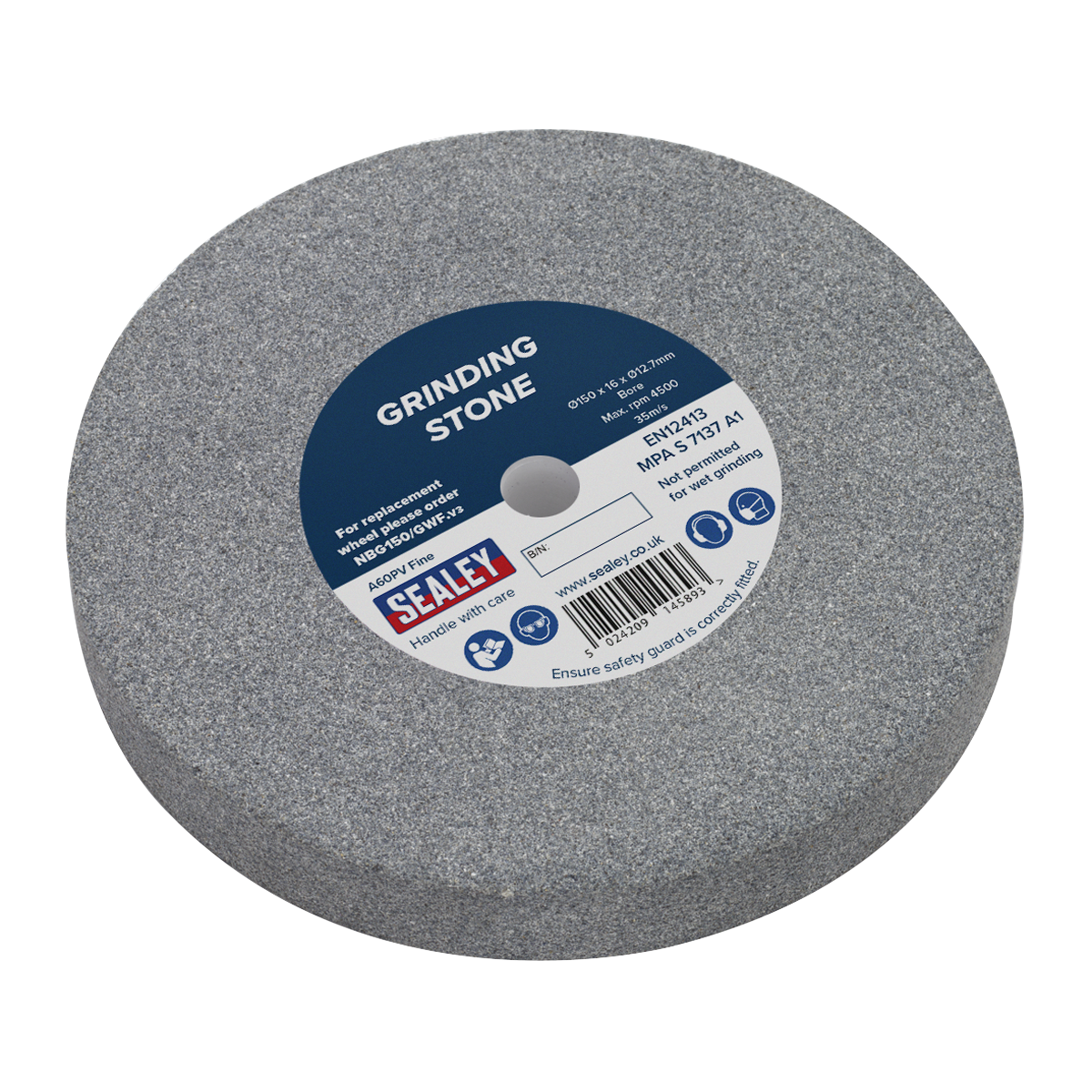 Sealey NBG150/GWF Grinding Stone 150 x 16mm - A60P Fine