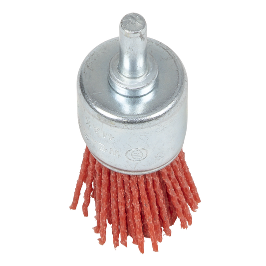 Sealey NFBE25 25mm Nylon Filament End Brush with 6mm Shaft