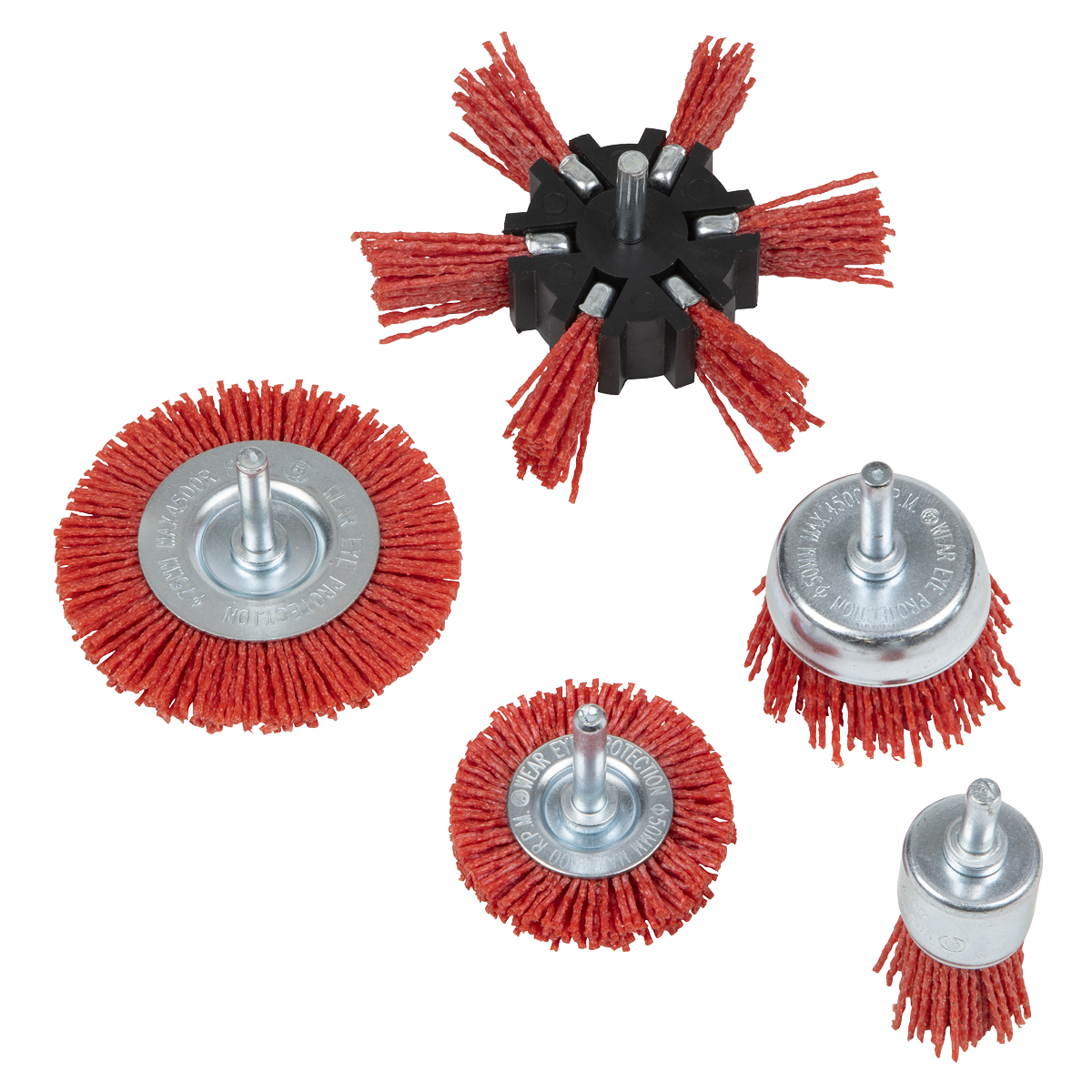 Sealey NFBS05 Nylon Filament 5pc Brush Set
