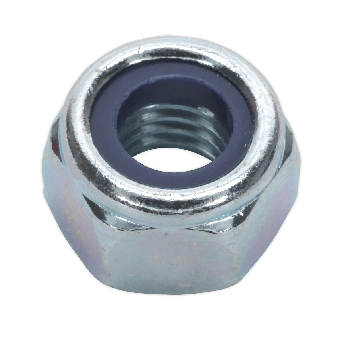 Sealey NLN10 Zinc Plated Nylon Locknut M10, DIN 982 - Pack of 100