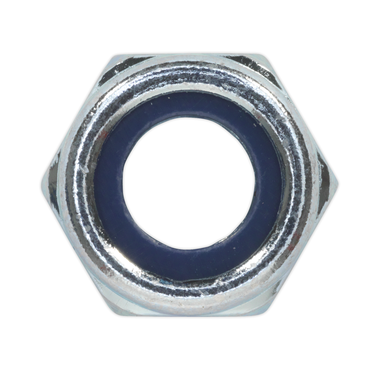 Sealey NLN10 Zinc Plated Nylon Locknut M10, DIN 982 - Pack of 100