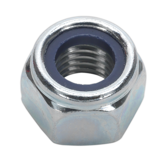 Sealey NLN12 Zinc Plated Nylon Locknut M12, DIN 982 - Pack of 25