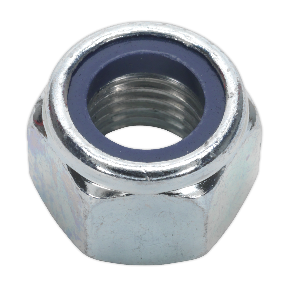 Sealey NLN16 Zinc Plated Nylon Locknut M16, DIN 982 - Pack of 25