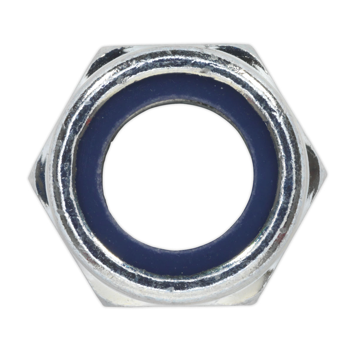 Sealey NLN16 Zinc Plated Nylon Locknut M16, DIN 982 - Pack of 25