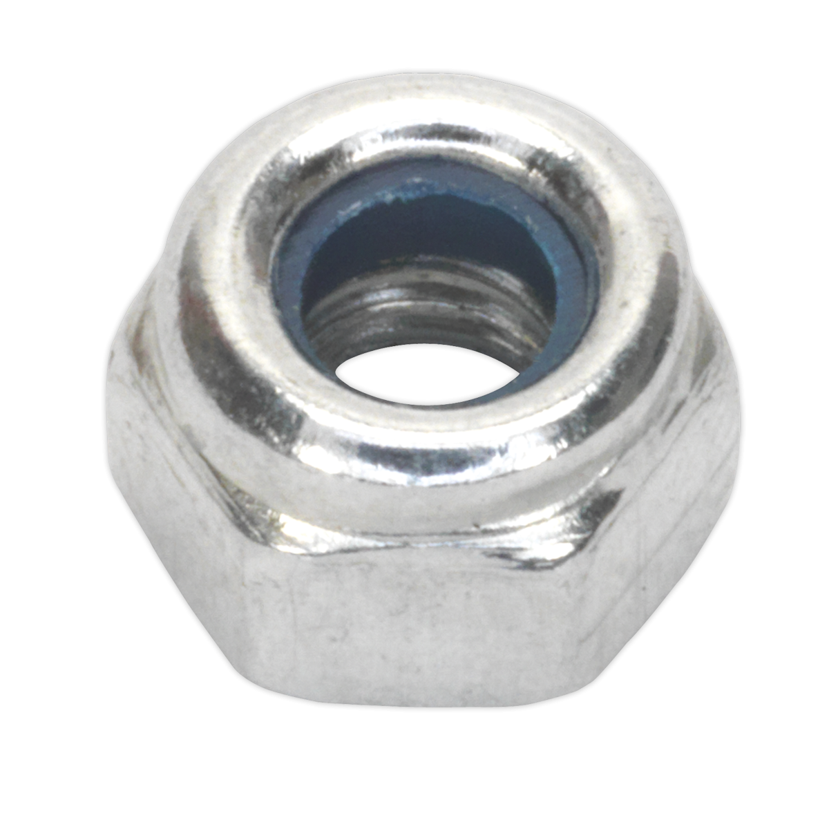 Sealey NLN4 Zinc Plated Nylon Locknut M4, DIN 982 - Pack of 100