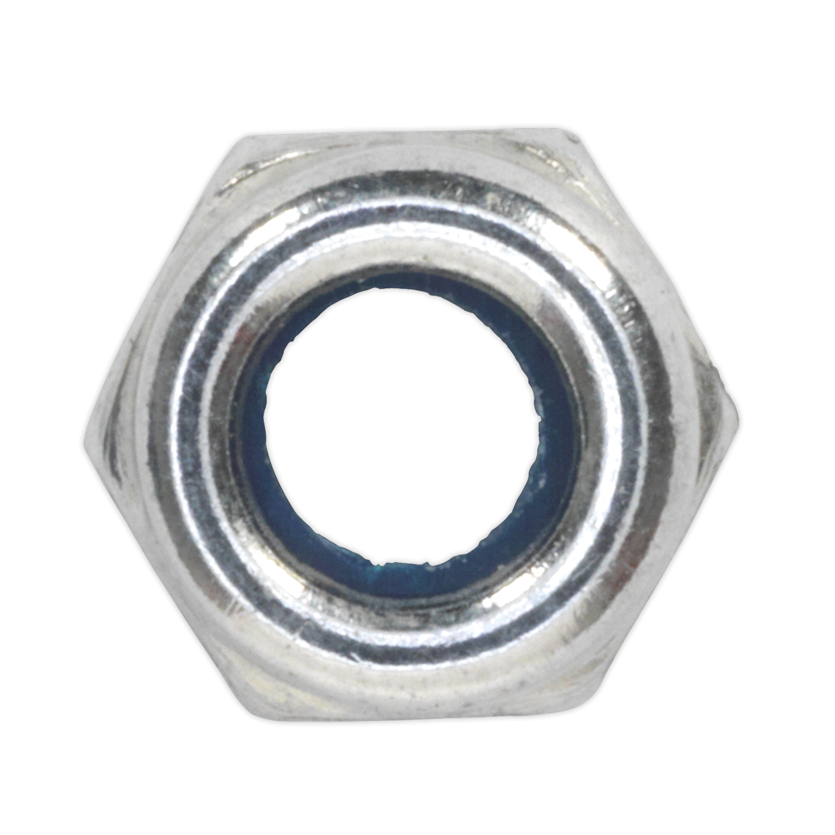 Sealey NLN4 Zinc Plated Nylon Locknut M4, DIN 982 - Pack of 100