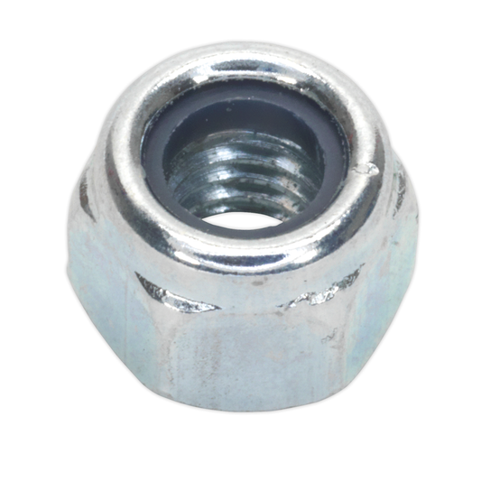 Sealey NLN6 Zinc Plated Nylon Locknut M6, DIN 982 - Pack of 100