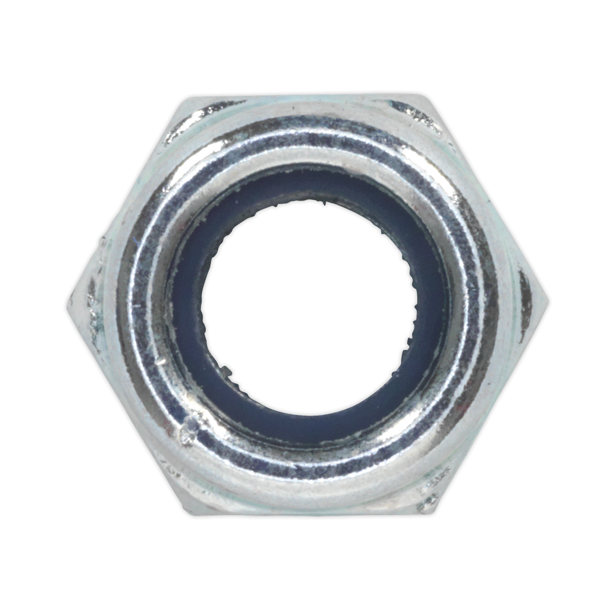 Sealey NLN6 Zinc Plated Nylon Locknut M6, DIN 982 - Pack of 100
