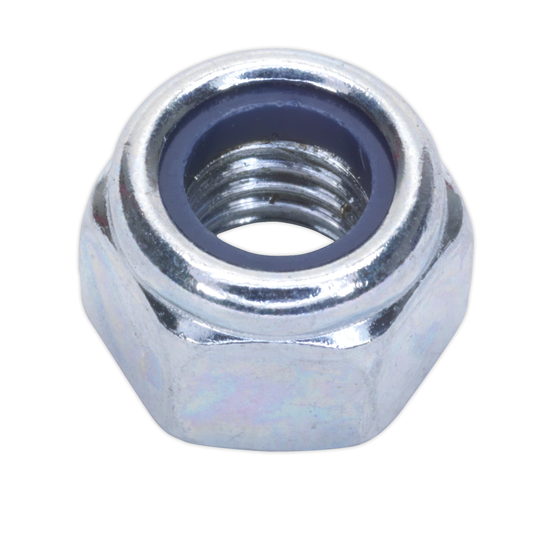 Sealey NLN8 Zinc Plated Nylon Locknut M8, DIN 982 - Pack of 100