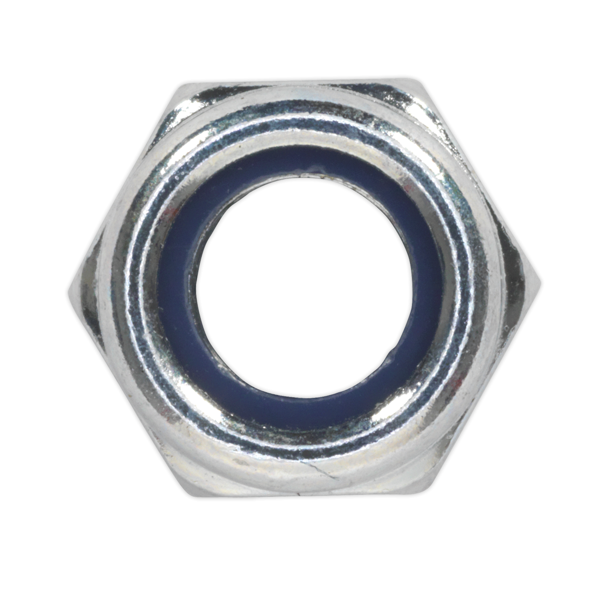 Sealey NLN8 Zinc Plated Nylon Locknut M8, DIN 982 - Pack of 100
