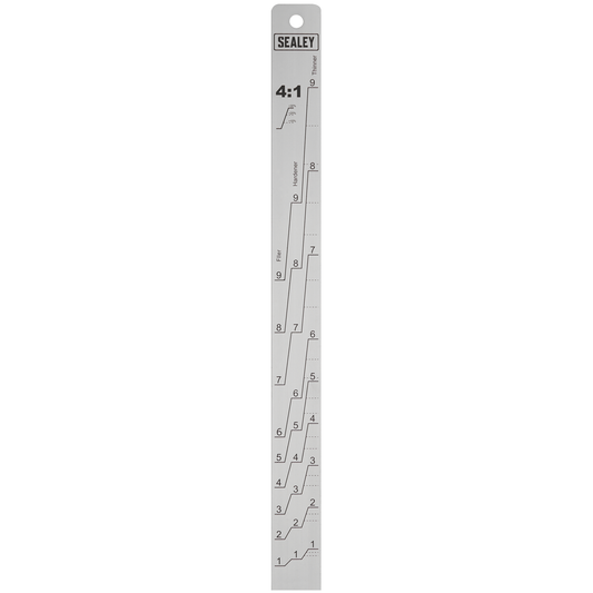 Sealey PA04 Aluminium Paint Measuring Stick 2:1/4:1