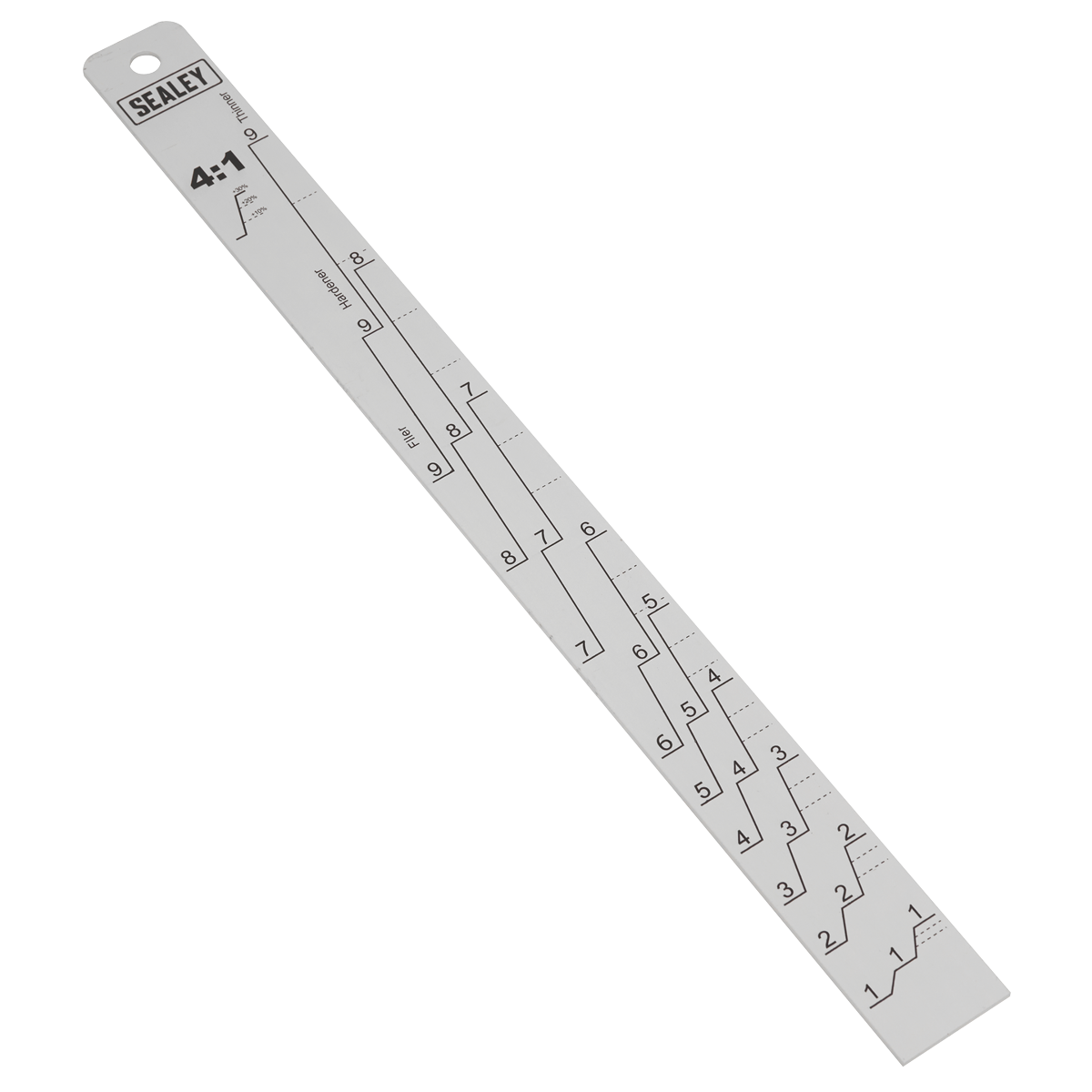 Sealey PA04 Aluminium Paint Measuring Stick 2:1/4:1