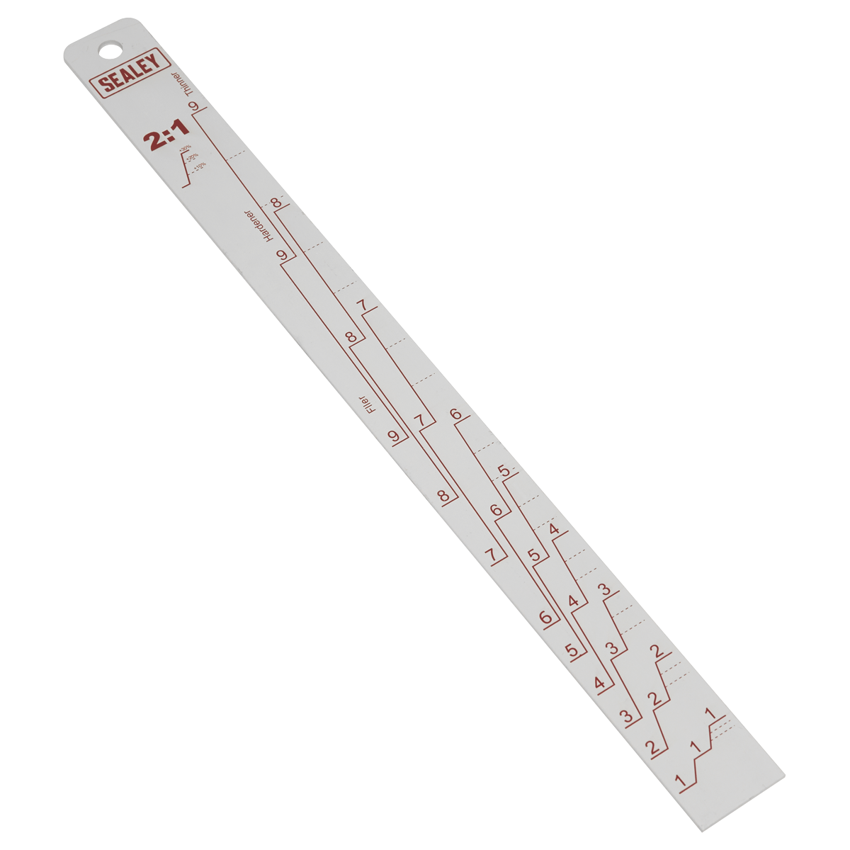 Sealey PA04 Aluminium Paint Measuring Stick 2:1/4:1