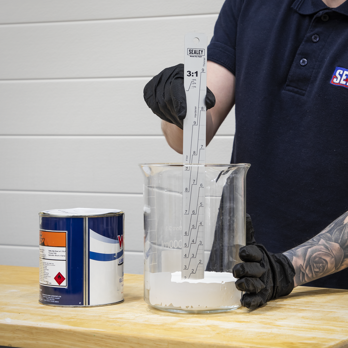 Sealey PA07 Aluminium Paint Measuring Stick 1:1/3:1