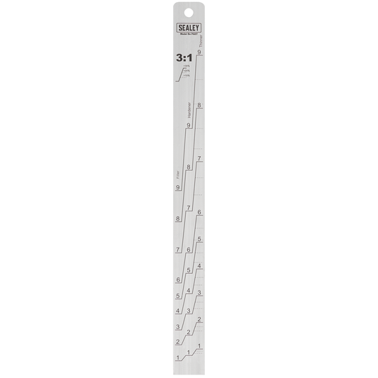 Sealey PA07 Aluminium Paint Measuring Stick 1:1/3:1