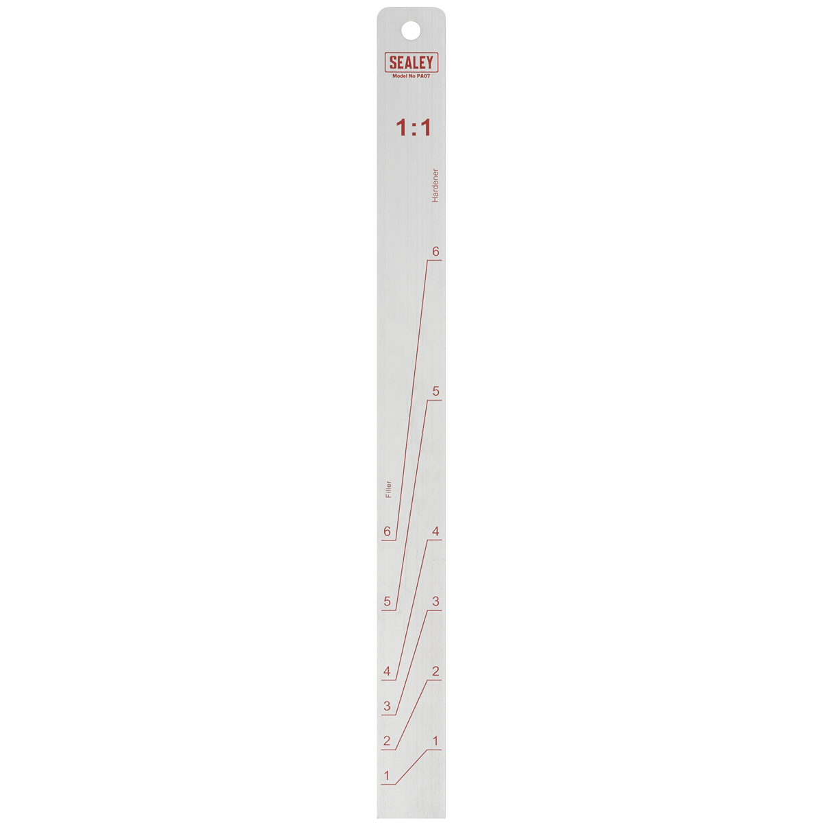 Sealey PA07 Aluminium Paint Measuring Stick 1:1/3:1
