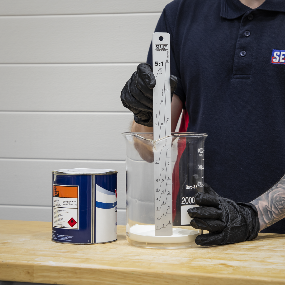 Sealey PA08 Aluminium Paint Measuring Stick 5:1/5:3