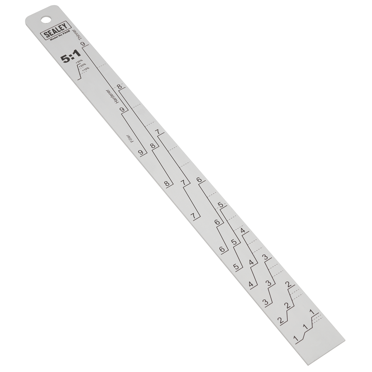 Sealey PA08 Aluminium Paint Measuring Stick 5:1/5:3