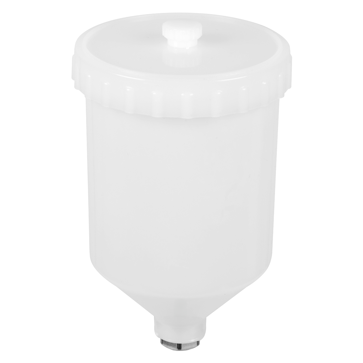 Sealey PC01 Paint Spray Gun Pot with Brass Fitting 600ml - White