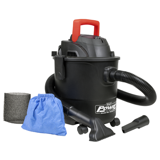 Sealey PC100 10L Vacuum Cleaner Wet & Dry 1200W/230V