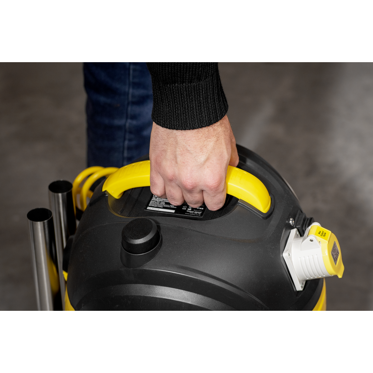 Sealey PC150BV110V BuilderVac® Wet & Dry Vacuum Cleaner 15L Stainless Steel Drum M Class Filtration 110V