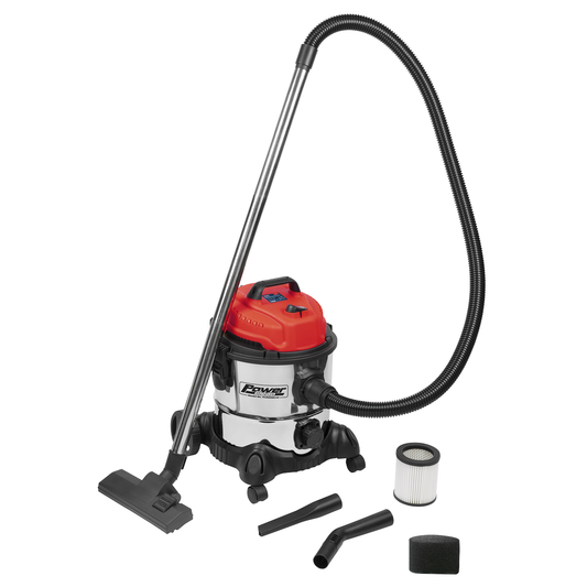 Sealey PC200SD 20L Vacuum Cleaner Wet & Dry Stainless Drum 1250W/230V