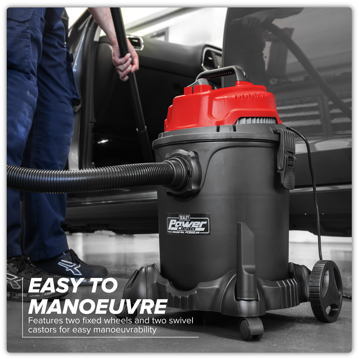 Sealey PC200 20L Vacuum Cleaner Wet & Dry 1250W/230V