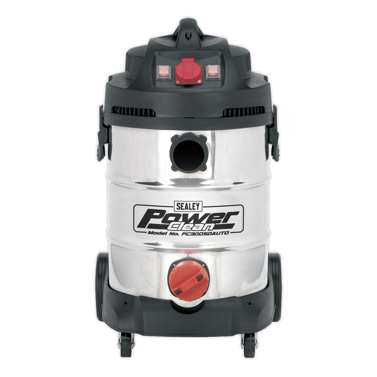 Sealey PC300SDAUTO Industrial Vacuum Cleaner Stainless Steel Drum Auto Start 30L 1400W/230V
