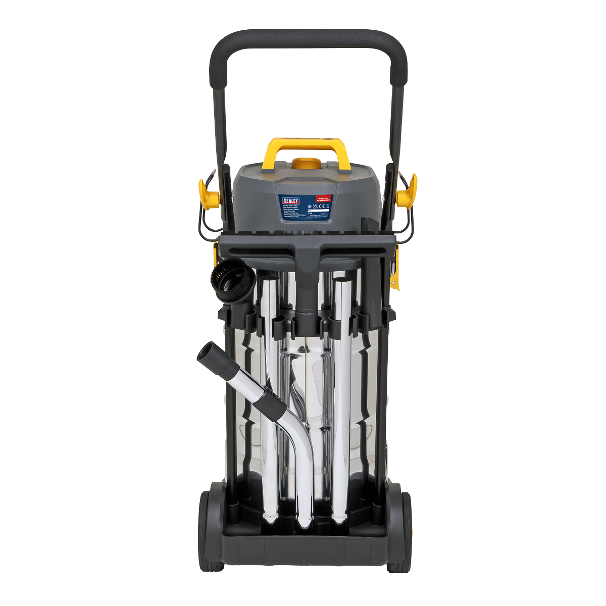 Sealey PC380M110V 38L M Class Dust-Free Vacuum Cleaner Wet & Dry Stainless Steel Drum 1100W/110V