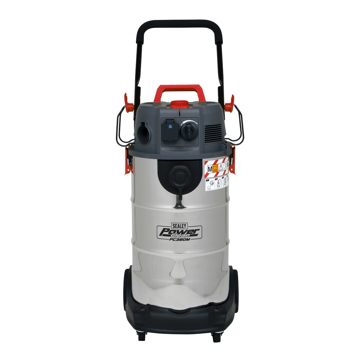 Sealey PC380M M Class Dust-Free Vacuum Cleaner Wet & Dry Stainless Steel Drum 38L 1500W/230V