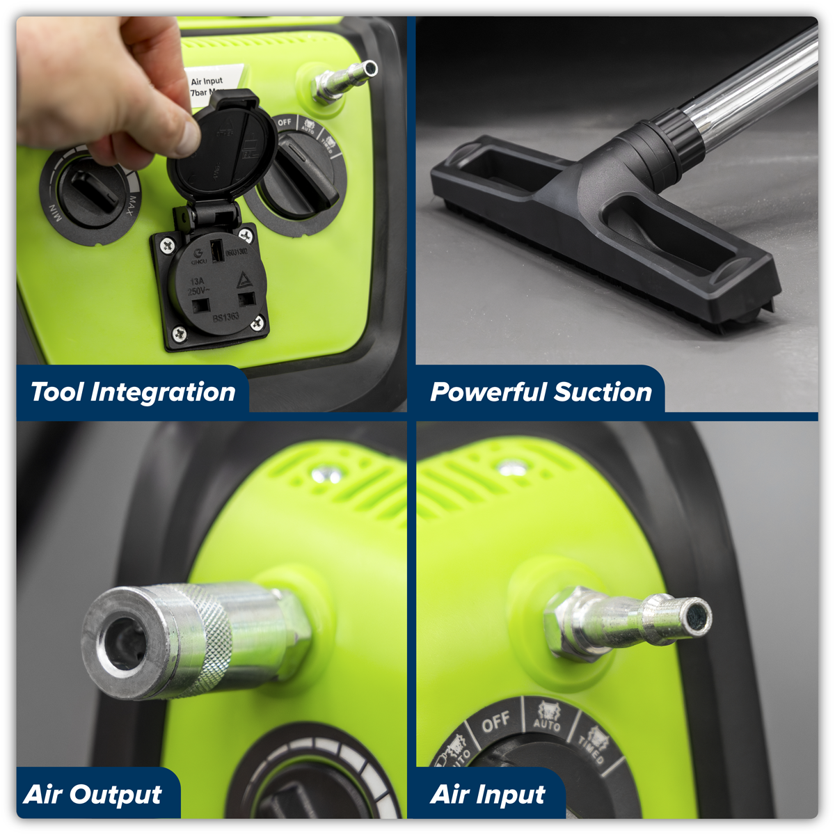 Sealey PC400MA M Class Dust-Free Industrial Wet & Dry Vacuum Cleaner 40L with Autostart for Air/Electric Power Tools 1600W/230V