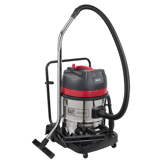 Sealey PC460 60L Vacuum Cleaner Wet & Dry with Stainless Steel Drum 2400W/230V