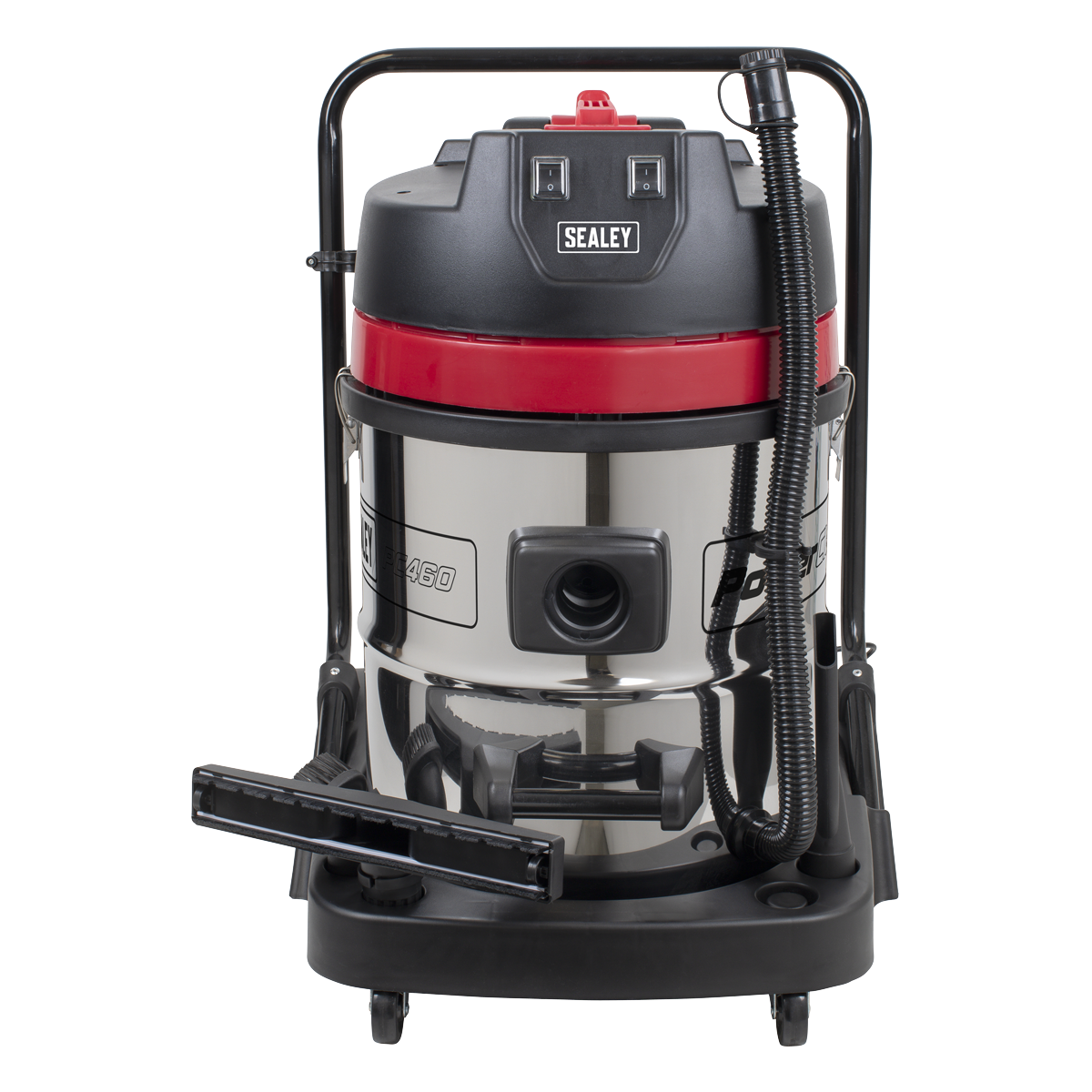 Sealey PC460 60L Vacuum Cleaner Wet & Dry with Stainless Steel Drum 2400W/230V