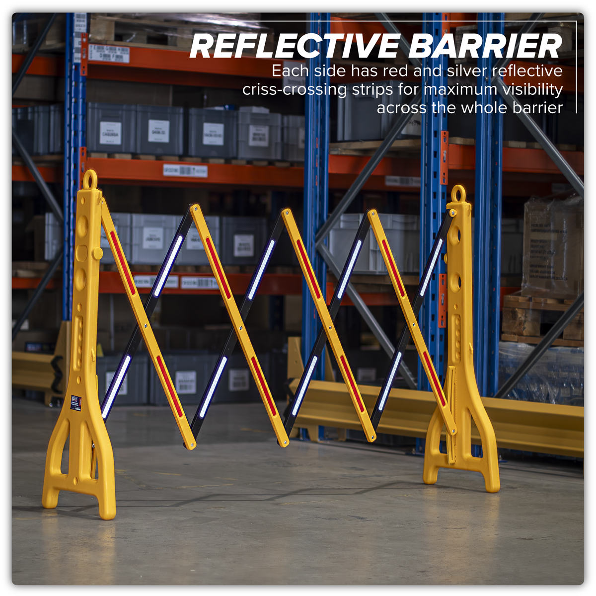 Sealey PFB2500 Plastic Folding Barrier 2500mm