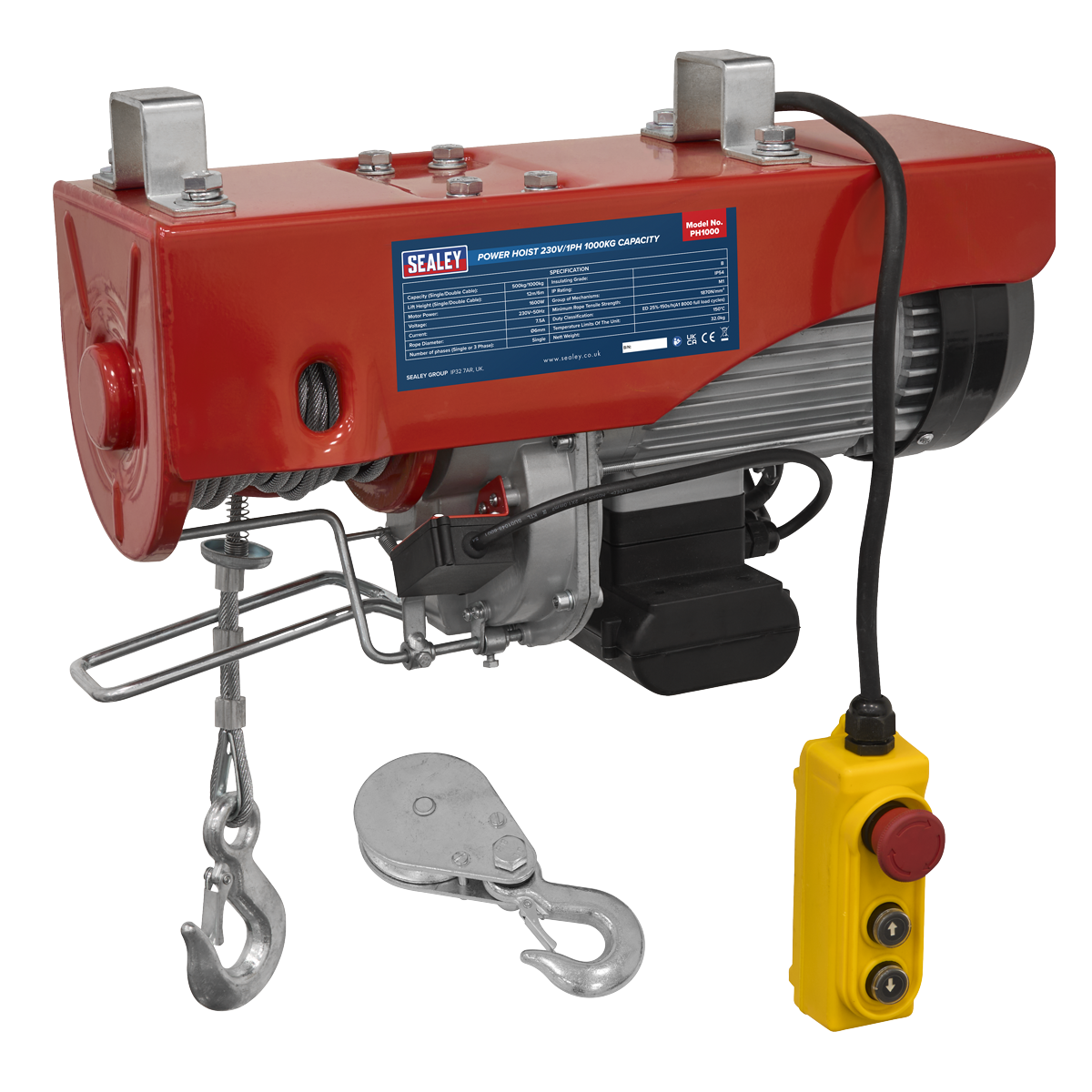 Sealey PH1000 Power Hoist 230V/1ph 1000kg Capacity