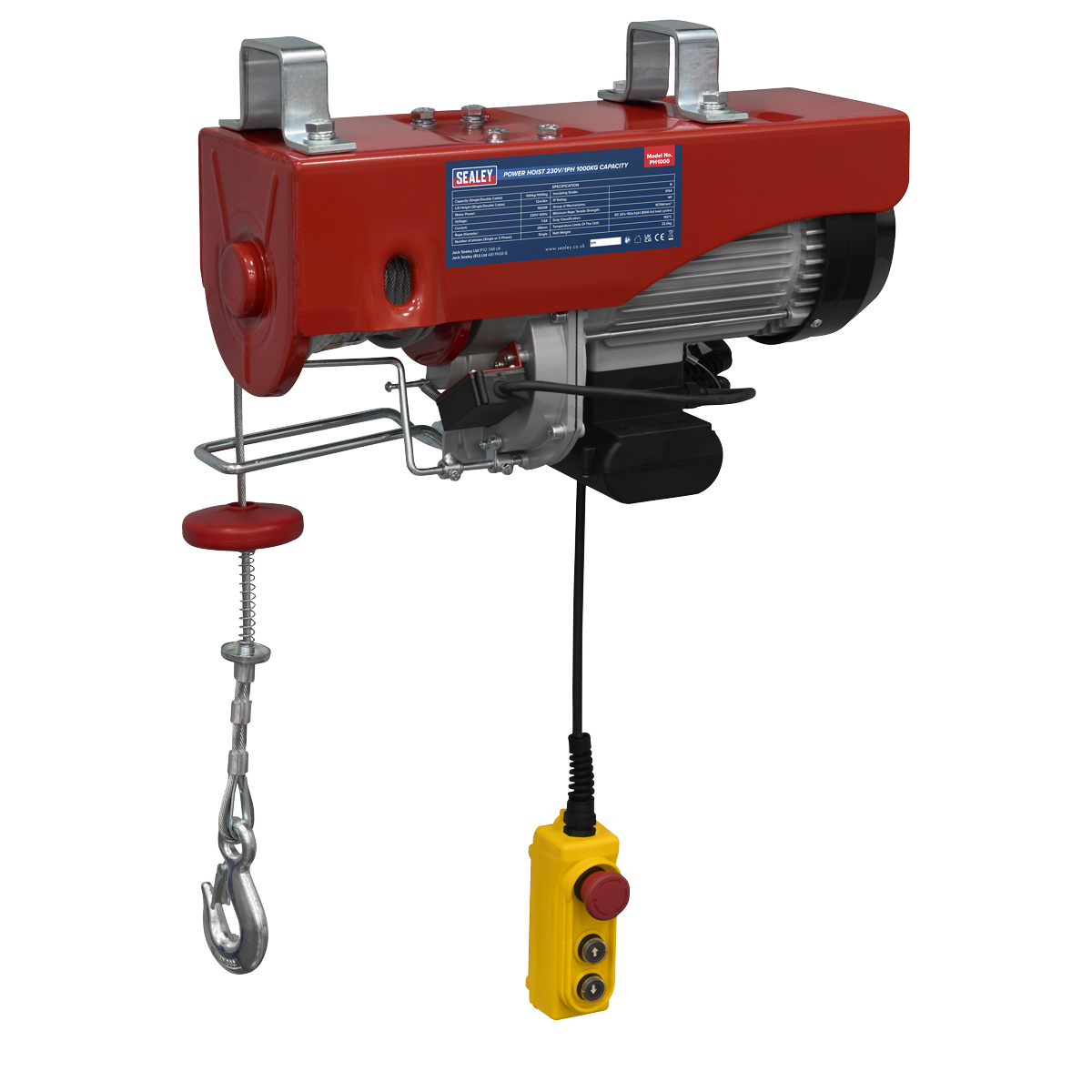 Sealey PH1000 Power Hoist 230V/1ph 1000kg Capacity