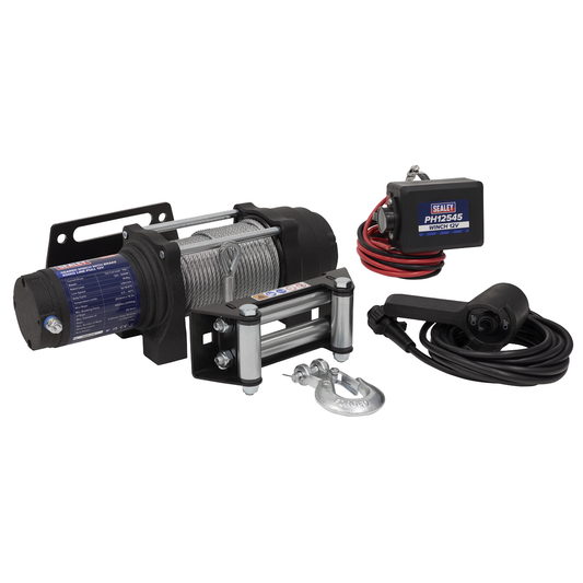 Sealey PH12545 Geared Winch with Brake 450kg Line Pull 12V