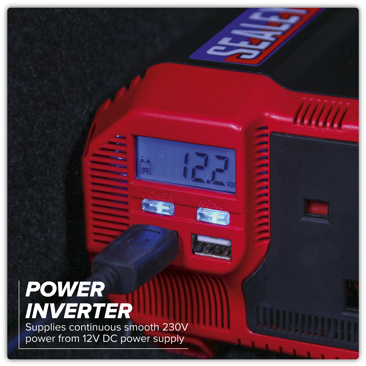 Sealey PI2000 Modified Sine Wave Power Inverter 2000W 12V