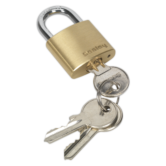 Sealey PL100 Brass Body Padlock 30mm