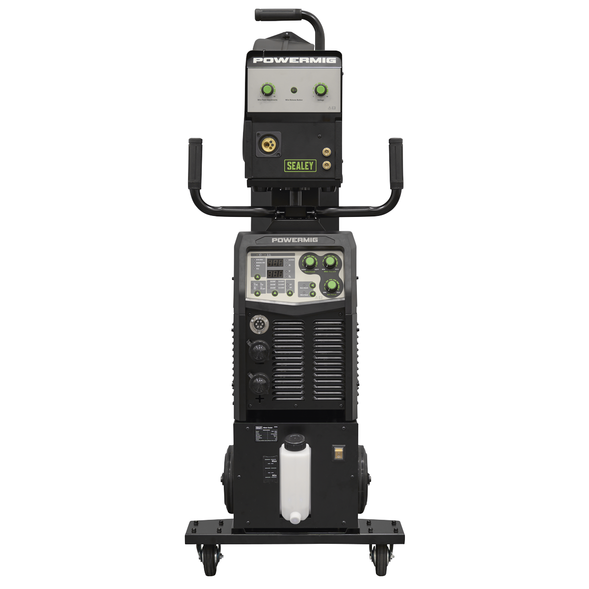 Sealey POWERMIG500Wi 500A Professional Gas/Gasless MIG/TIG/MMA Inverter Welder with Portable Wire Feeder & Water Cooler 400V 3ph