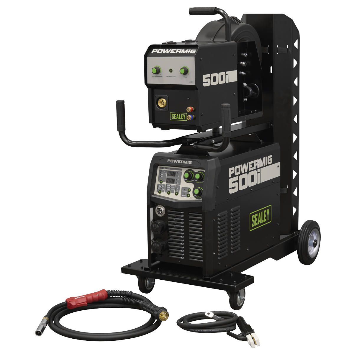 Sealey POWERMIG500i 500A Professional Gas/Gasless MIG/TIG/MMA Inverter Welder With Portable Wire Feeder 400V/3ph
