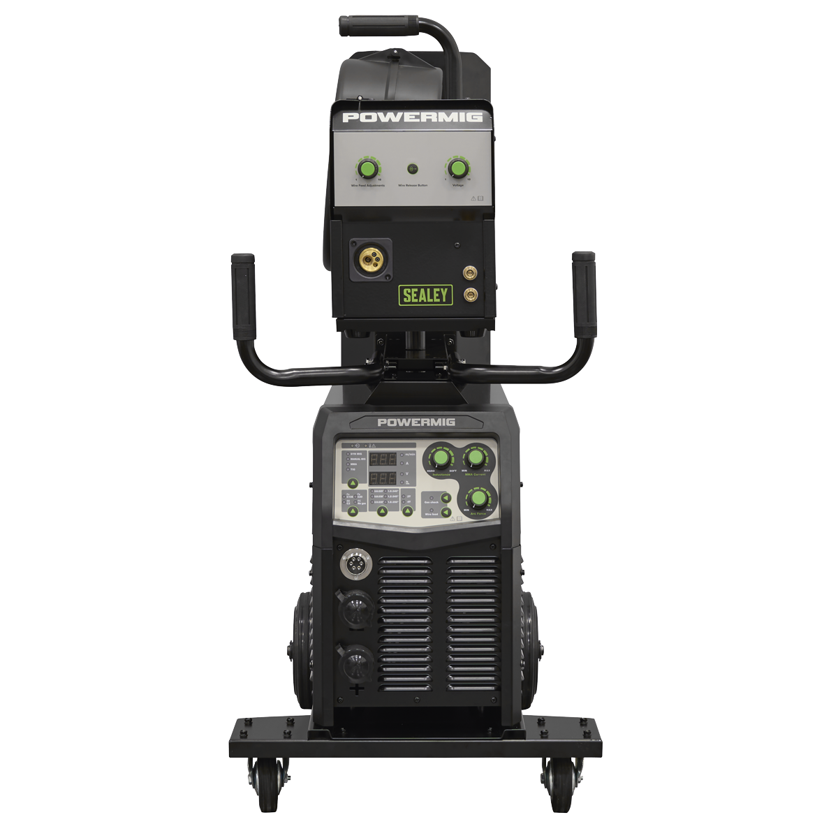 Sealey POWERMIG500i 500A Professional Gas/Gasless MIG/TIG/MMA Inverter Welder With Portable Wire Feeder 400V 3ph
