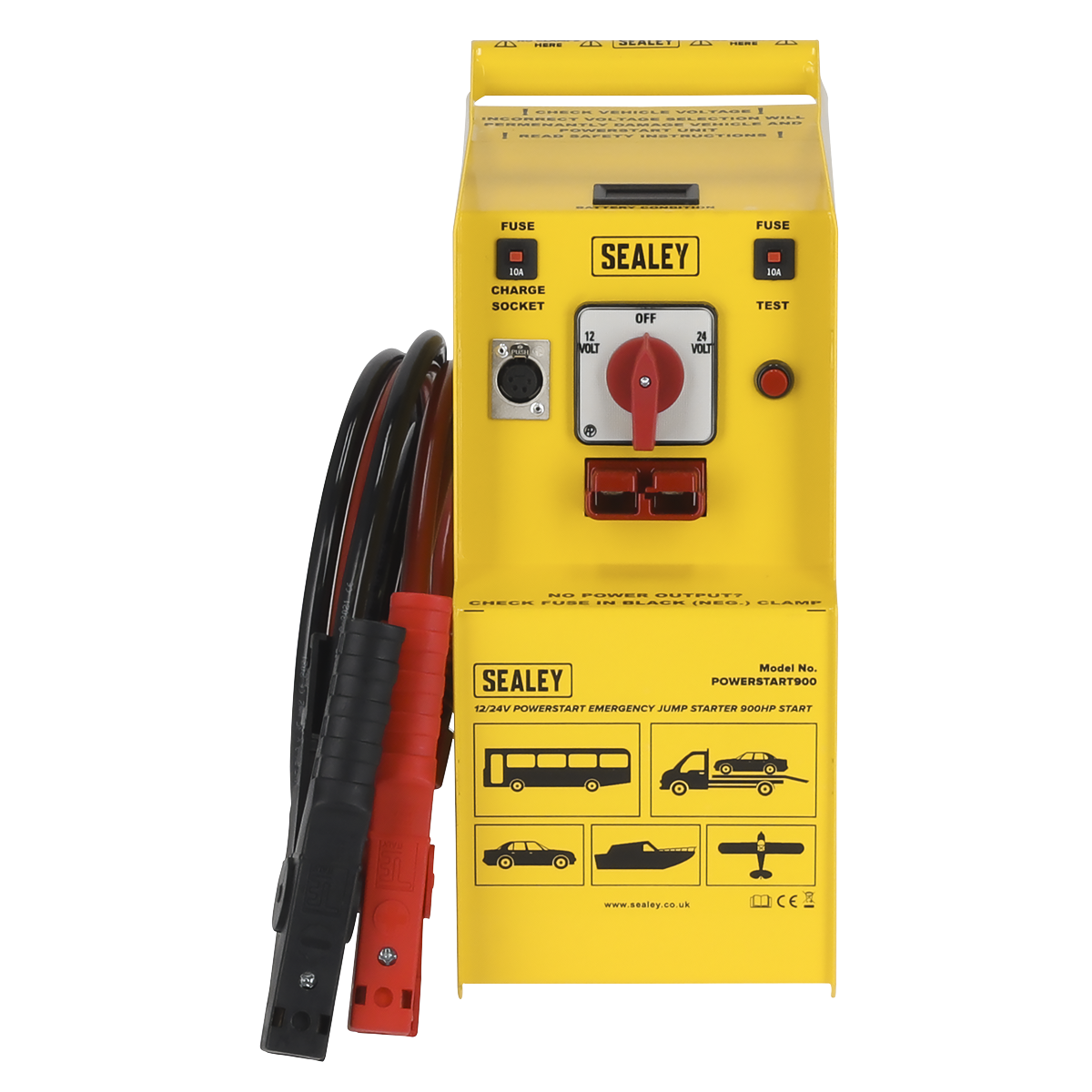 Sealey POWERSTART900 12/24V Emergency Jump Starter 900hp Start