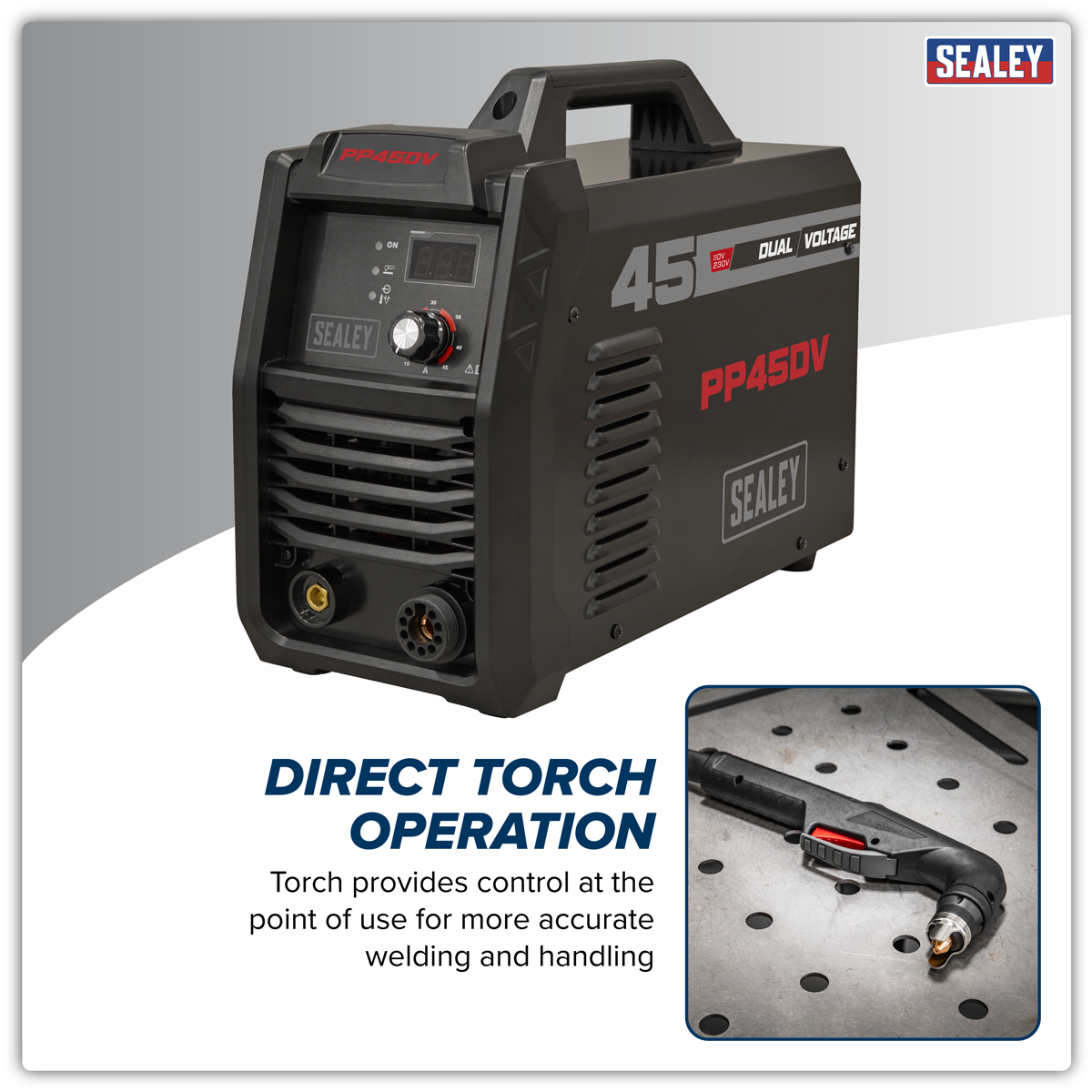 Sealey PP45DV Dual Voltage, 45A Plasma Cutter Inverter