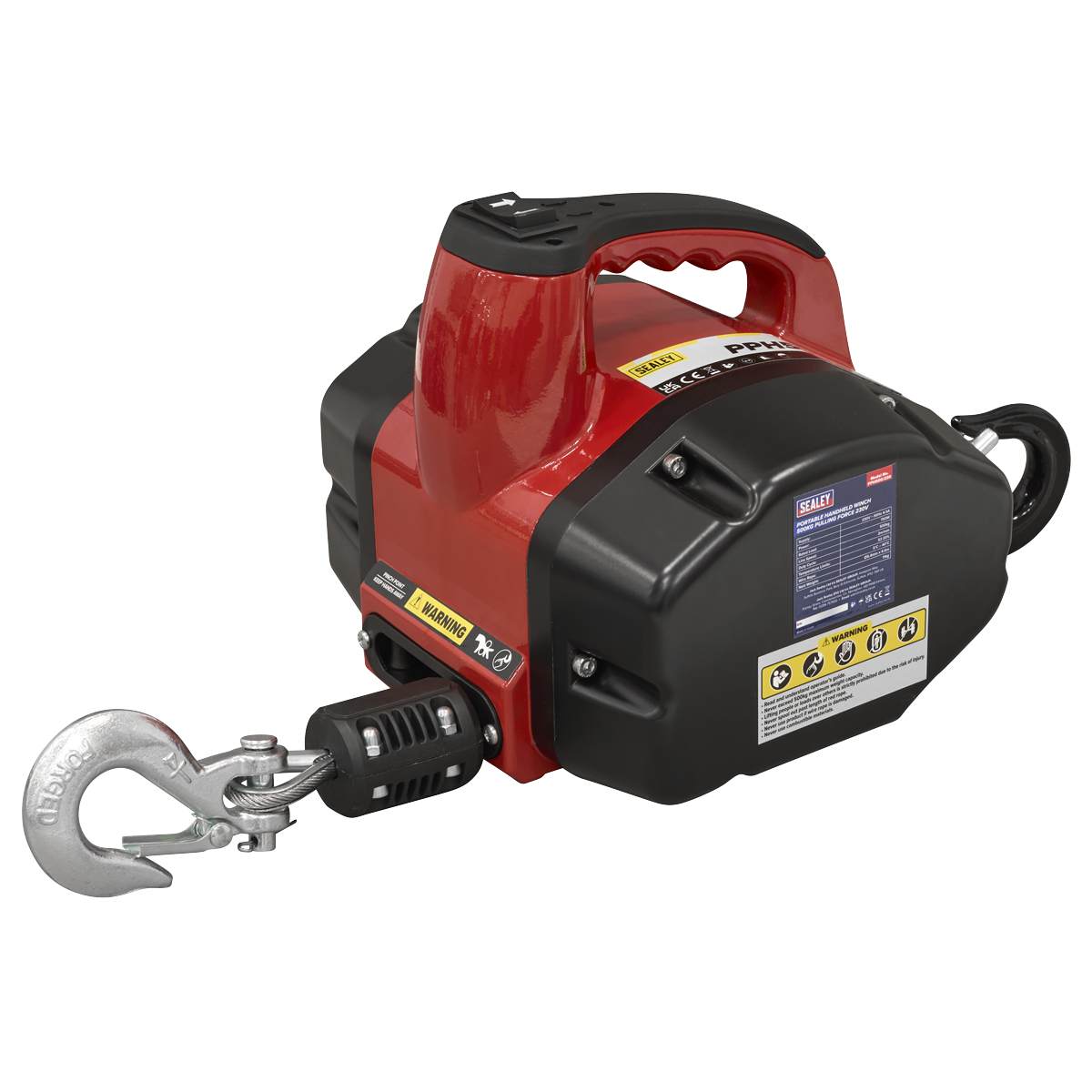 Sealey PPH500/230 Portable Handheld Winch 500kg Pulling Force 230V