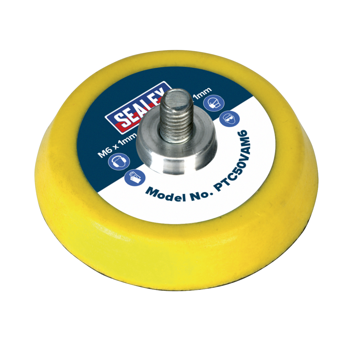 Sealey PTC50VAM6 50mm Hook-and-Loop Backing Pad M6 x 1mm
