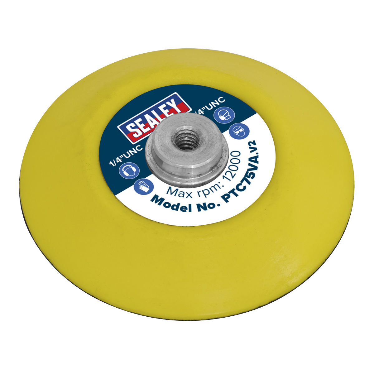 Sealey PTC75VA 71mm Hook-and-Loop Backing Pad 1/4"UNC