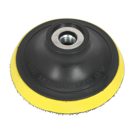 Sealey PTC75VM10 75mm Hook-and-Loop Backing Pad M10 x 1.5mm