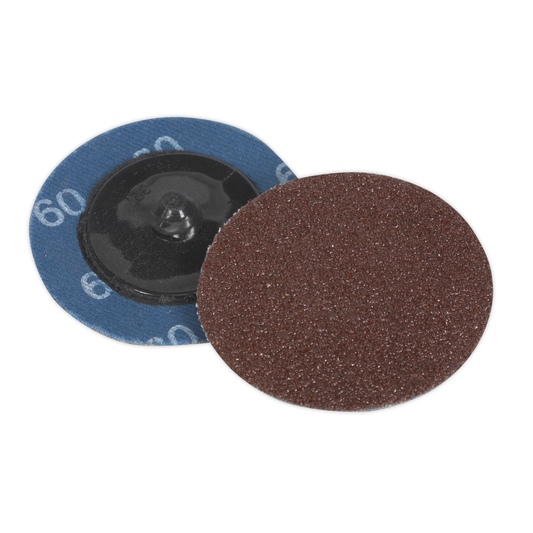 Sealey PTCQC5060 50mm Quick Change Sanding Disc 60Grit - Pack of 10